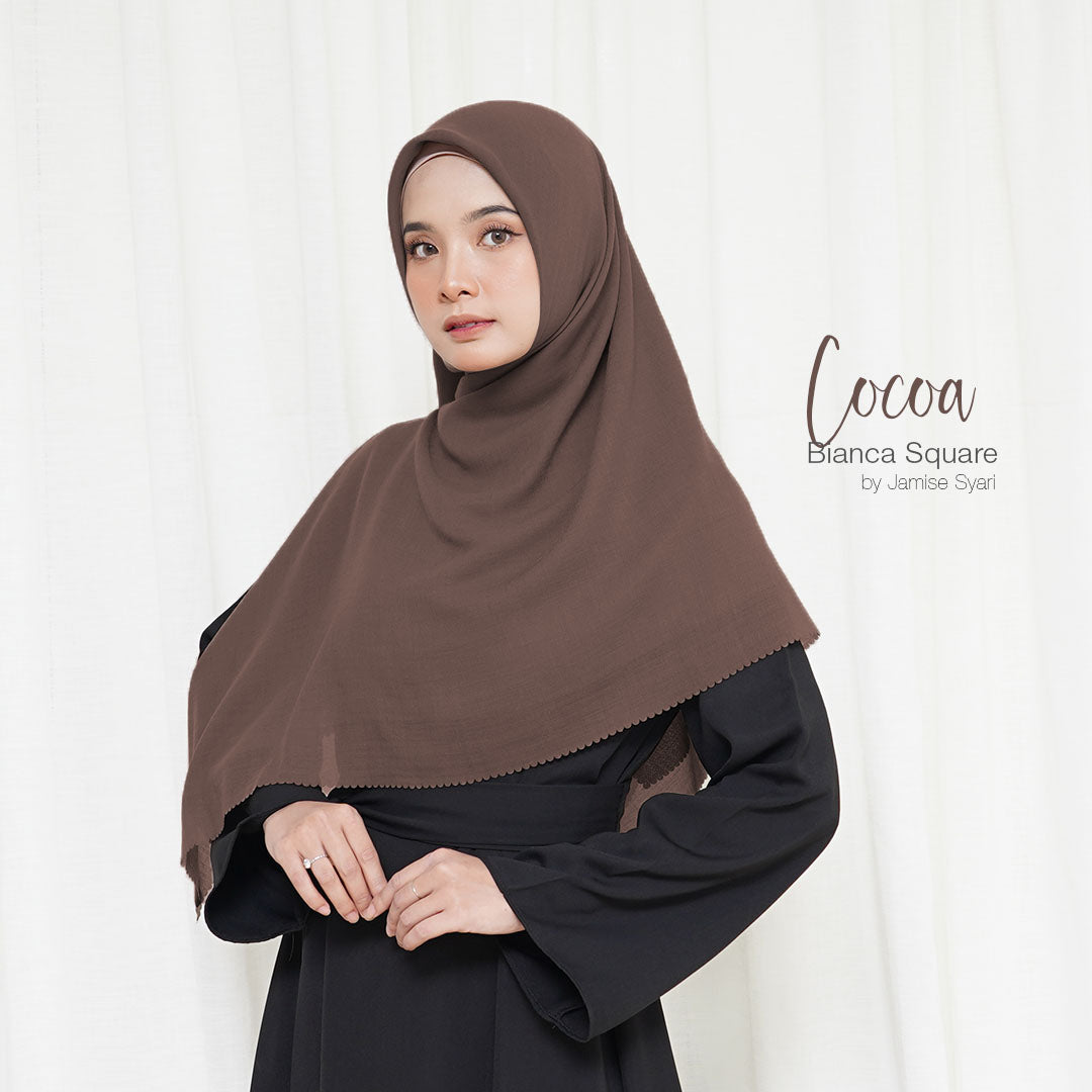 Bianca Square | Voal Khimar Lasercut