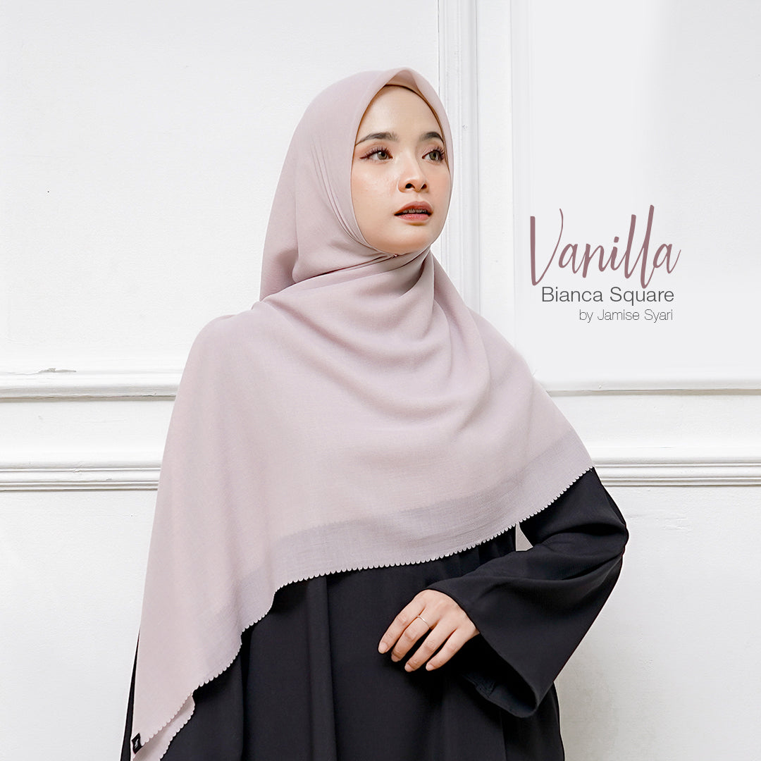 Bianca Square | Voal Khimar Lasercut