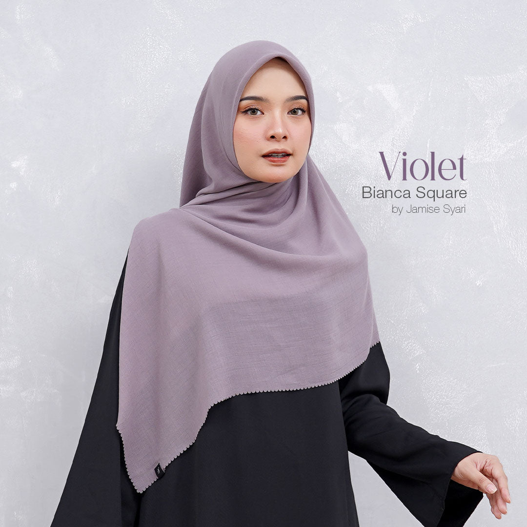 Bianca Square | Voal Khimar Lasercut