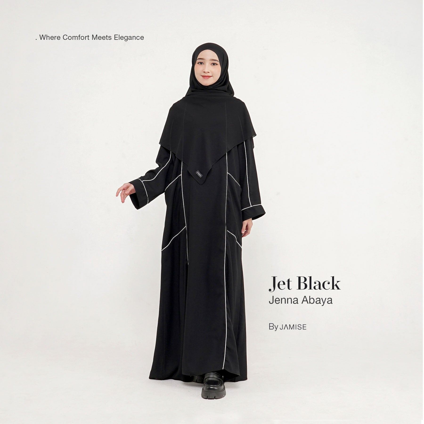 Jenna Dress Black New Material | Bahan Arafah