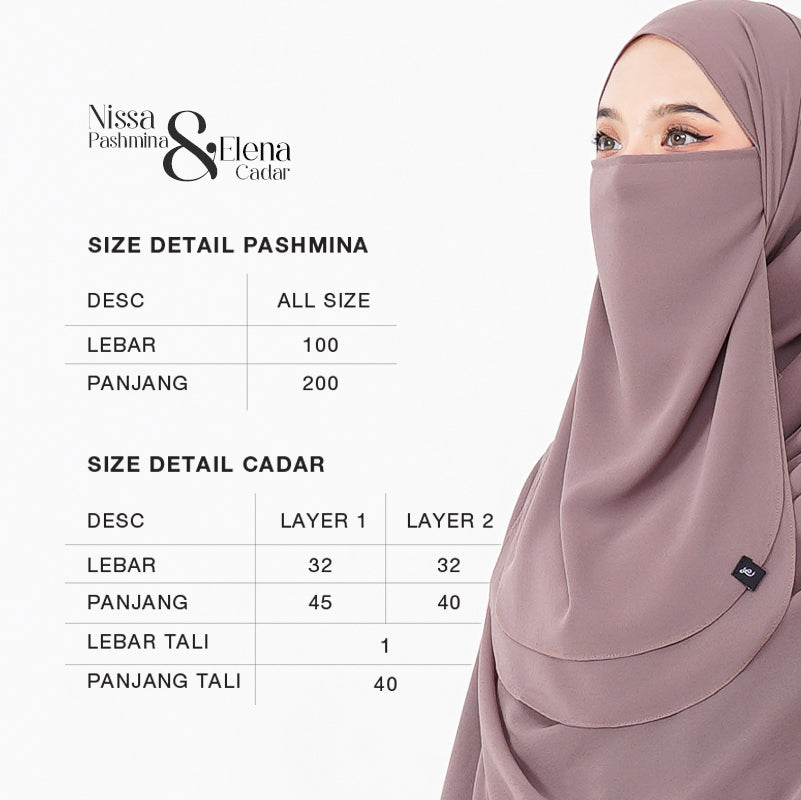 Nissa Pashmina | Pashmina Syar'i Ceruty 200x100