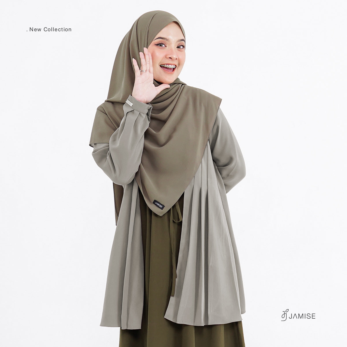 Vivian Dress | Gamis Kombinasi Outer Dua Warna