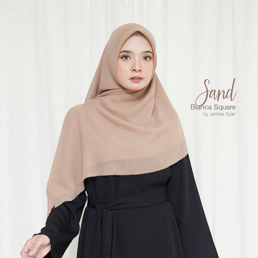 Bianca Square | Voal Khimar Lasercut