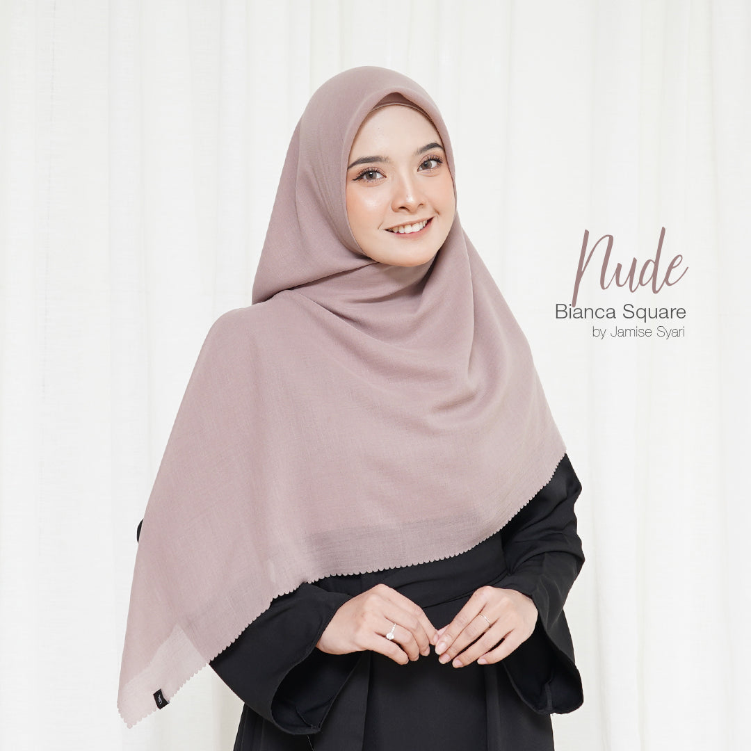 Bianca Square | Voal Khimar Lasercut