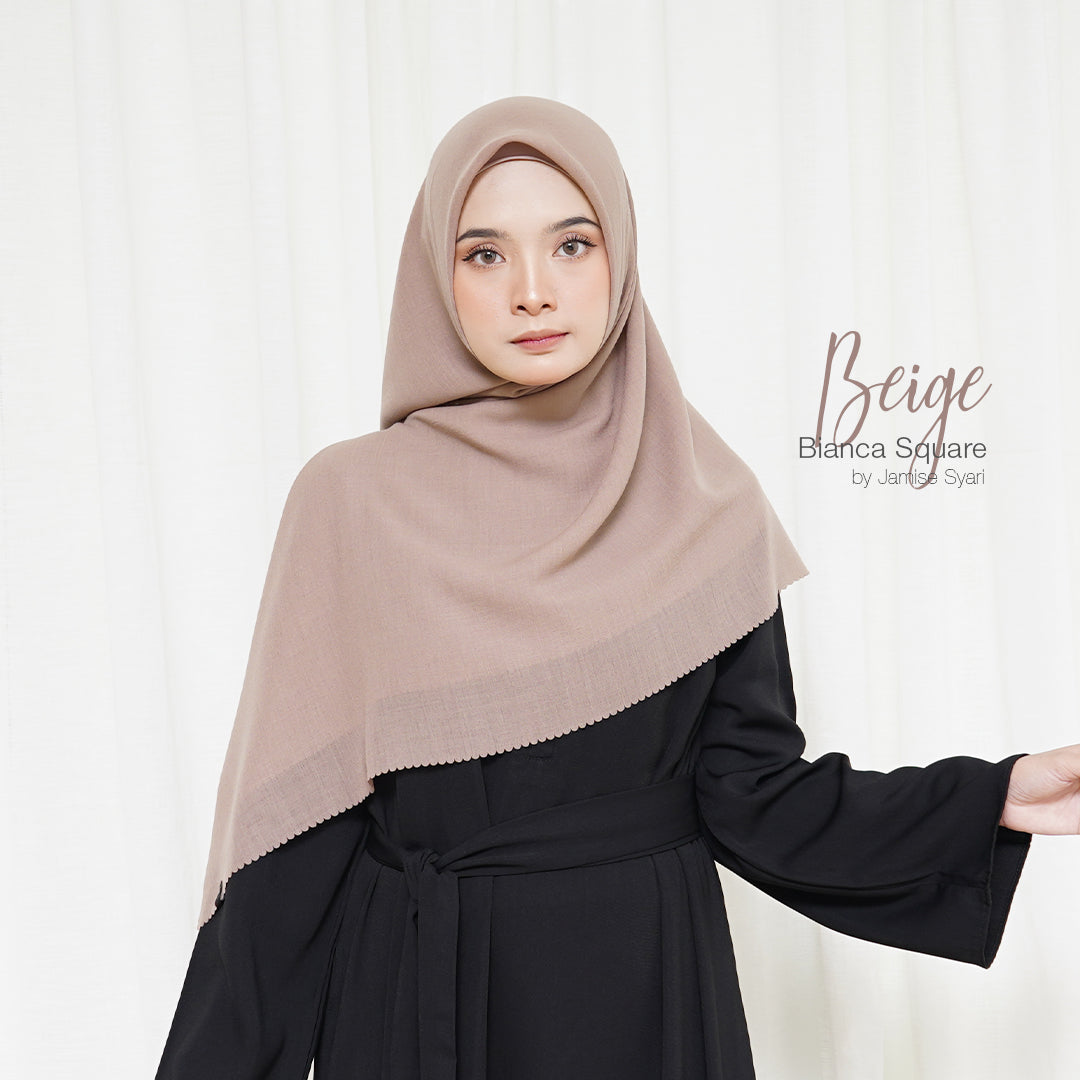 Bianca Square | Voal Khimar Lasercut