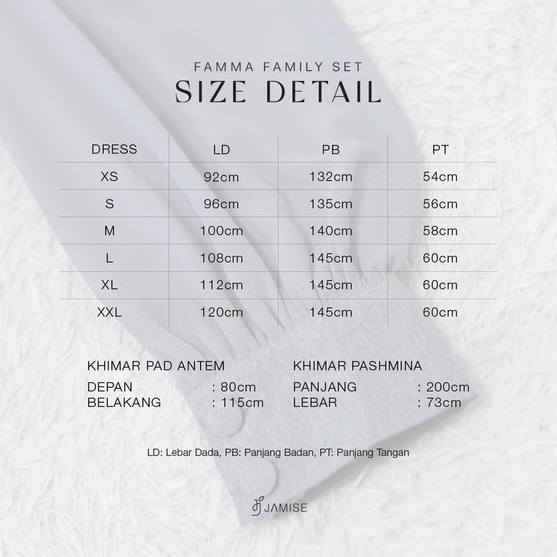 Famma Family Set | Gamis Ceruty Dewasa